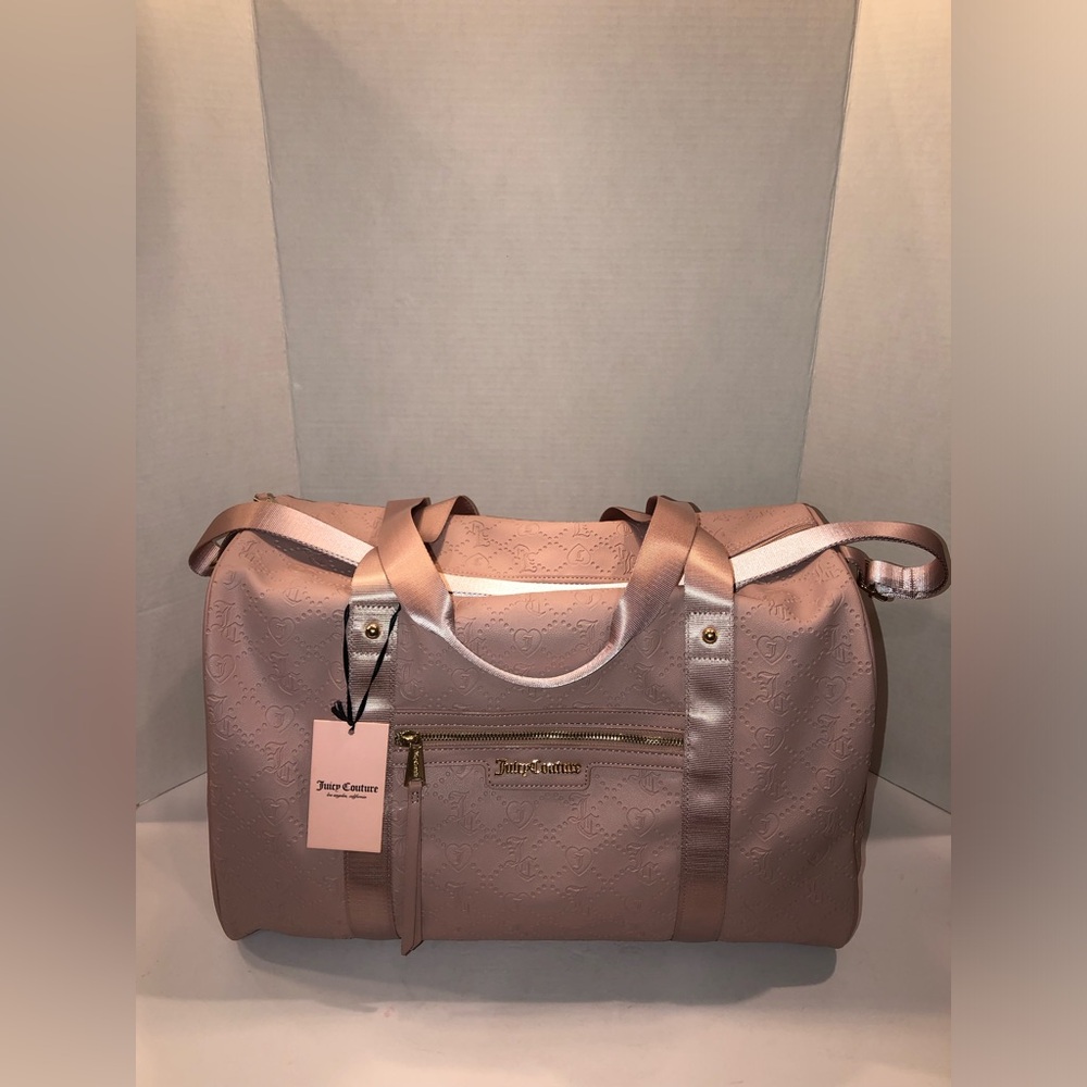 New Juicy Couture Y2K 90’s Dusty Pink Rosie Weekender Duffle Suitcase Carry On